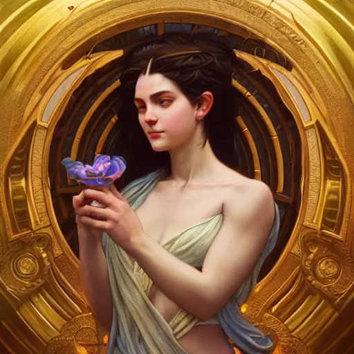 Image similar to perfectly - centered photograph of a goddess, highly detailed, professional digital painting, unreal engine 5, photorealism, hd quality, 8 k resolution, cinema 4 d, 3 d, cinematic, art by artgerm and greg rutkowski and alphonse mucha and loish and wlop