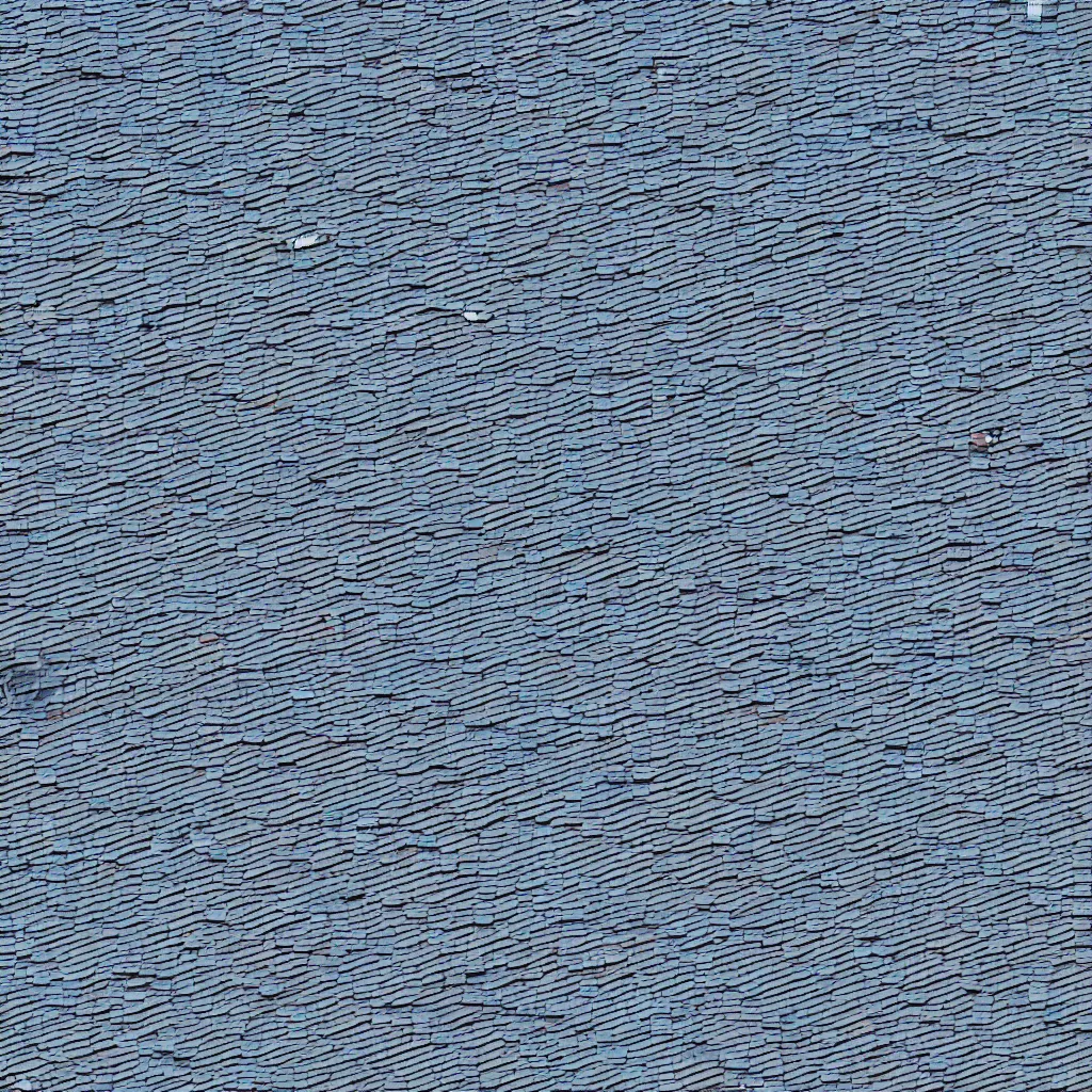 Prompt: bird's eye view of single blue rooftop building, seamless texture of bricks on top of roof, 8k