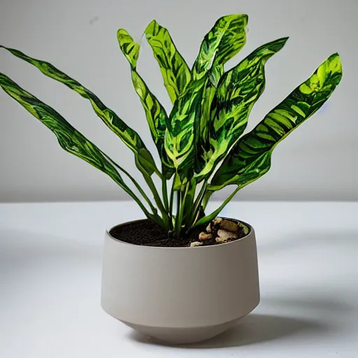 Image similar to an architectural, unique pot made for houseplants