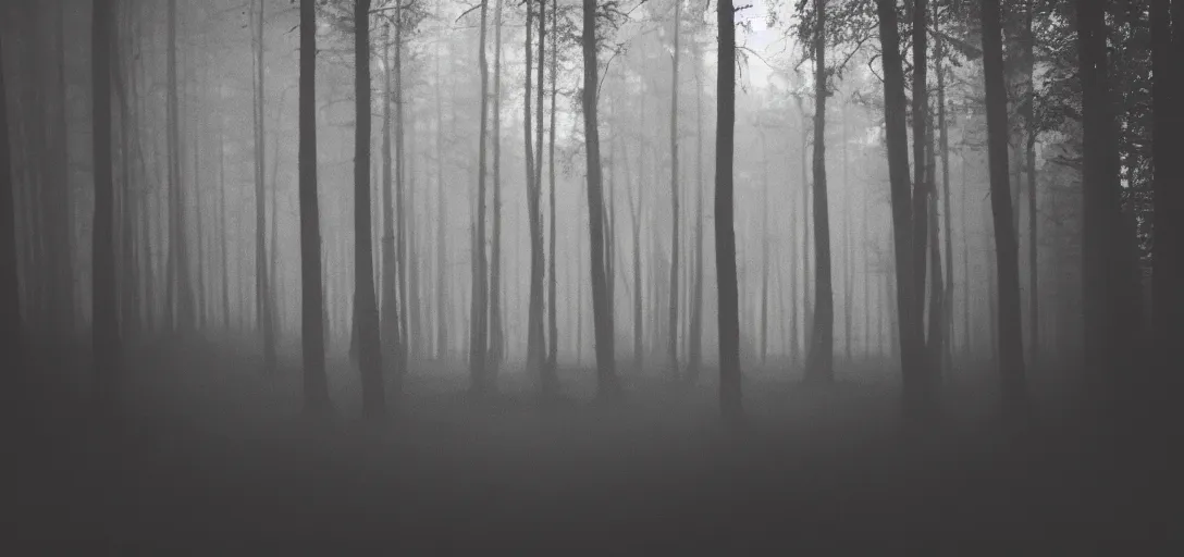 Prompt: portrait misty forest, mystic light, monochrome, analogue photo quality, blur, unfocus, cinematic, 35mm [--seed 3360467559]