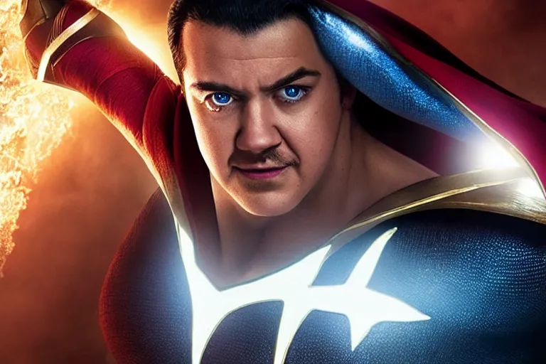 Prompt: david sandberg as shazam from shazam ( 2 0 1 9 ), cinematography