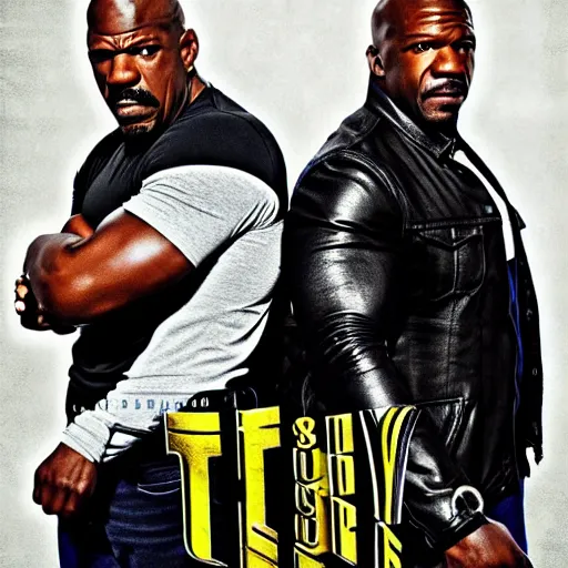 Image similar to poster for a sans and terry crews buddy cop movie, movie poster