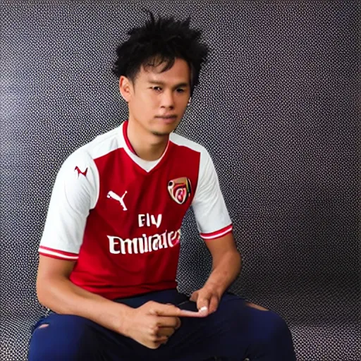 Image similar to Luffy signing for Arsenal, official, high detail, 4k, serious, studio lighting, epic, professional