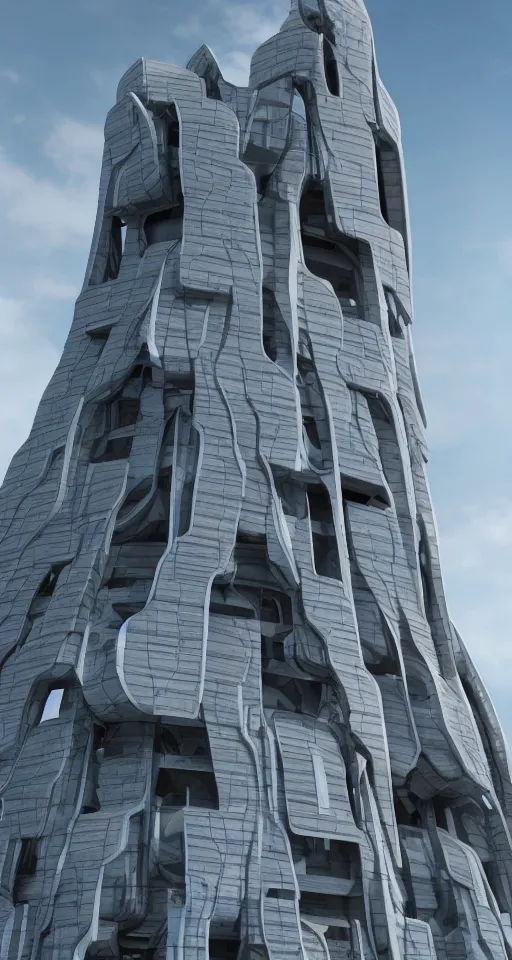 Image similar to huge futuristic building, in style of brutalism, detailed, sharp, 8 k