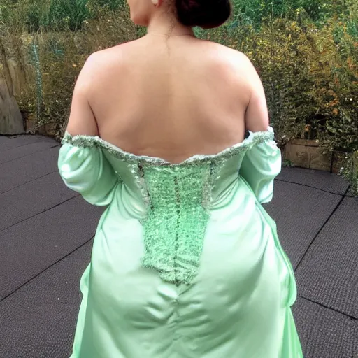 Prompt: back behind body of Princess Fiona