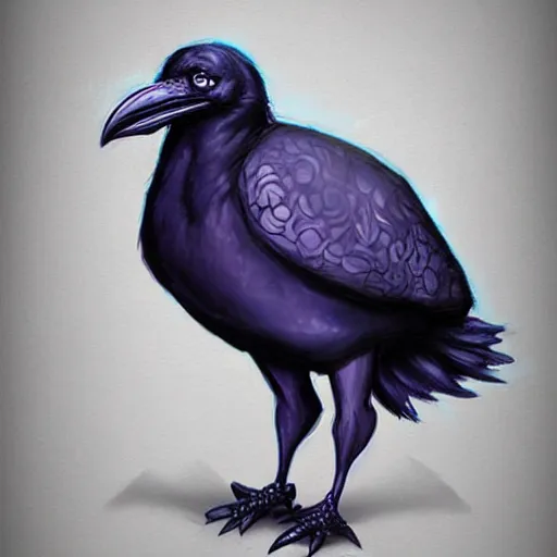 Prompt: cartoon raven adventurer, D&D character, a character portrait by Craola, deviantart contest winner, rococo, digital illustration, concept art