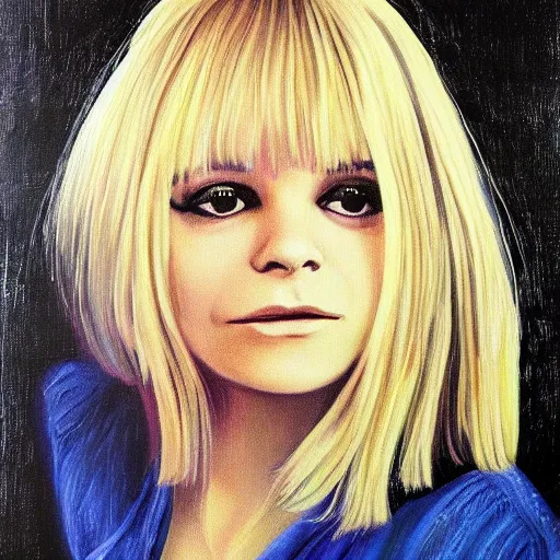 Prompt: a very beautiful portrait painting of France Gall