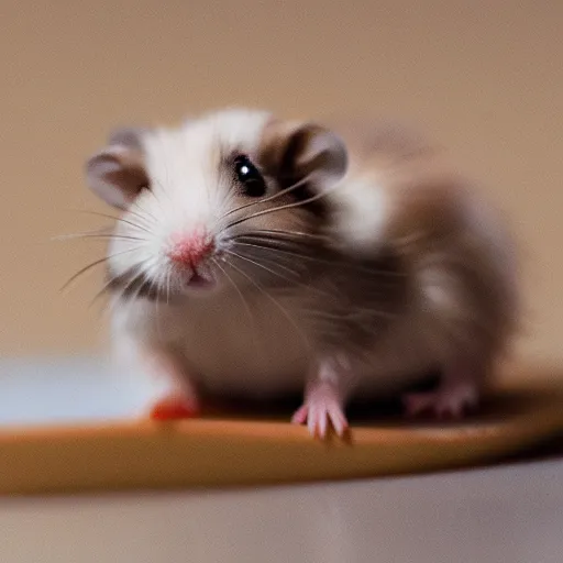 Prompt: a very tiny dwarf hamster : : eating and consuming a minuscule and tiny screaming little child like zeus from goya, realistic, depth of field, bokeh blur, studio lighting, detailed, 4 k ultra hd