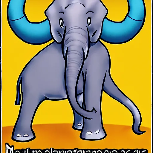 Image similar to 7 page muda but with an elephant, jojo