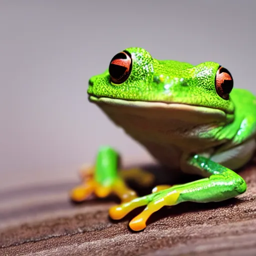 Prompt: cute mossy tree frog going to school, octane render, cute