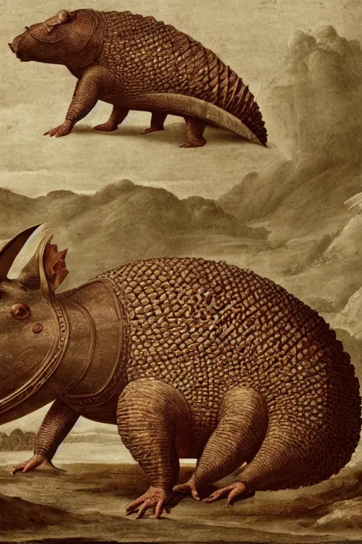 Image similar to big armadillo, renaissance