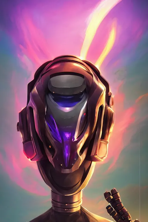 Image similar to epic mask helmet robot ninja portrait stylized as fornite style game design fanart by concept artist gervasio canda, behance hd by jesper ejsing, by rhads, makoto shinkai and lois van baarle, ilya kuvshinov, rossdraws global illumination radiating a glowing aura global illumination ray tracing hdr render in unreal engine 5