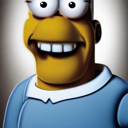 Prompt: photorealistic homer simpson