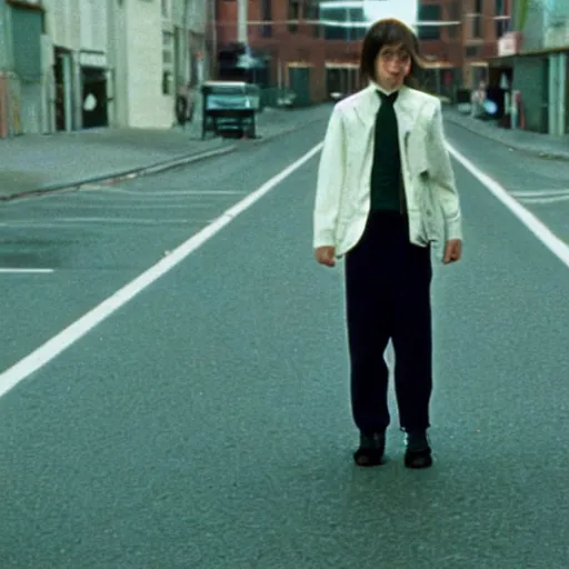 Prompt: film still from the 1995 movie 'The Wonderful Mr Nobody'. Climatic scene. Sigma 85mm f/8