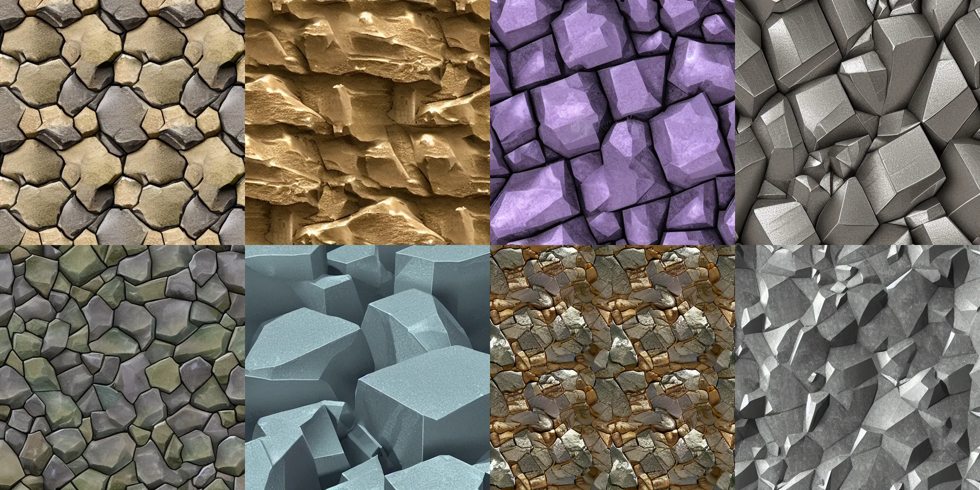 Prompt: gemlike terrain texture, detailed, shiny, 2 d texture, seamless