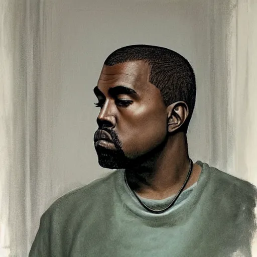 Image similar to Kanye west by Edward hopper