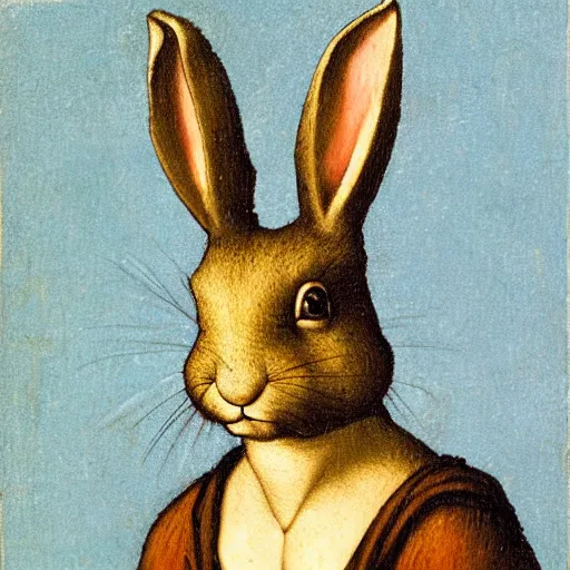 Prompt: rabbit leonardo da vinci study c 1 0. 0