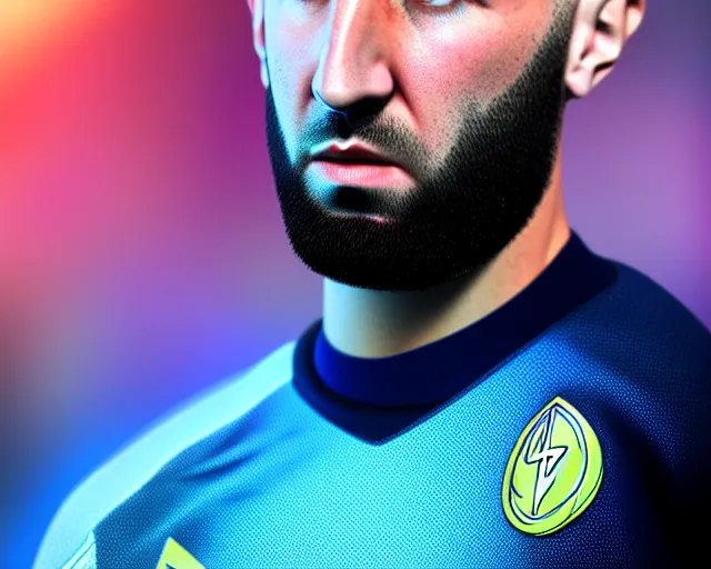 Prompt: 5 5 mm photo of karim benzema as a jedi. art by greg rutkowsky. highly detailed 8 k. intricate. lifelike. soft light. nikon d 8 5 0.