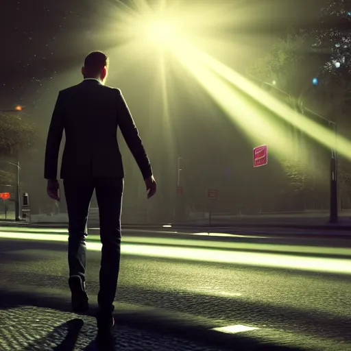 Image similar to a ultra realistic, lens flare, atmosphere, glow, detailed, intricate, full of colour, cinematic lighting, trending on artstation, 4 k, hyperrealistic, focused, extreme details, unreal engine 5, cinematic, masterpiece, ultra realistic, hyper realistic, highly detailed, sharp focus, digital art picture of a man crossing arms