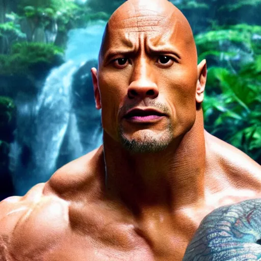 Image similar to Dwayne Johnson in Avatar 4K quality super realistic