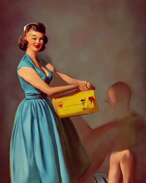 Prompt: a 1 9 5 0 s pin by art frahm