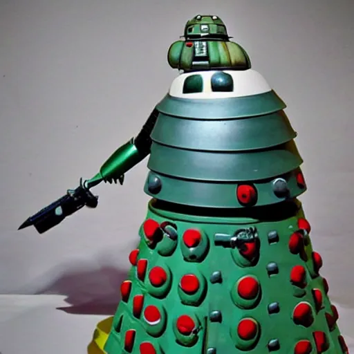 Image similar to dalek painted like a zaku ii