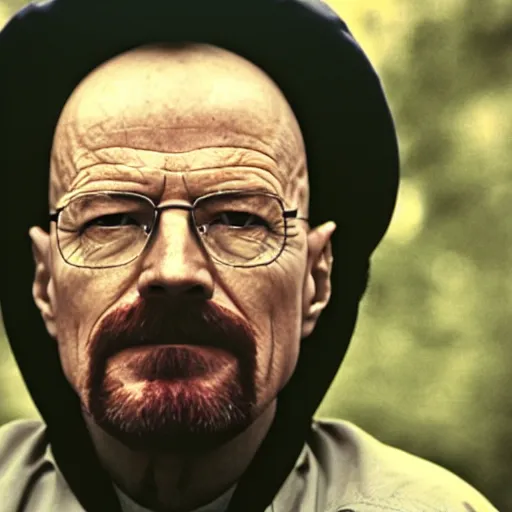 Image similar to walter white face sitting on chair photo by annie leibovitz 8 0 mm lens bokeh