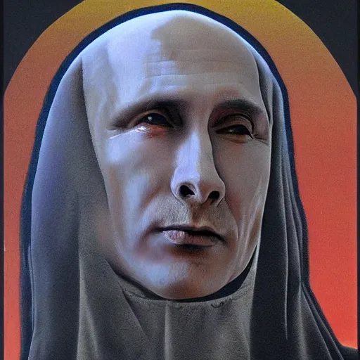 Image similar to vlad putin photo - realistic, color image, hyper realistic, 2 k, highly detailed, occult art, by giger, fractal structure