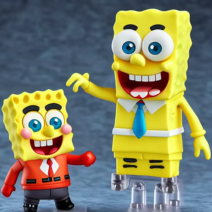 Image similar to spongebob, an anime nendoroid of spongebob, figurine, detailed product photo