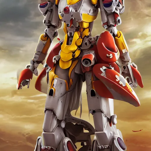 Image similar to futuristic calceolaria uniflora mecha chamber maids body, sepals forming helmet, floral details, calceolaria, 8 k hd resolution, barbatos gundam with floral inlay, bandai box art, star wars, makoto kobayashi, frank gehry, raymond swanland