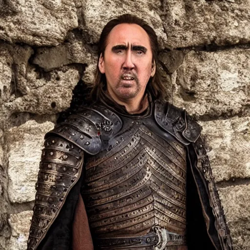 Prompt: nicholas cage as jaimie lannister in game of thrones