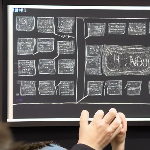 Prompt: A cat teaching deep neural networks on a blackboard