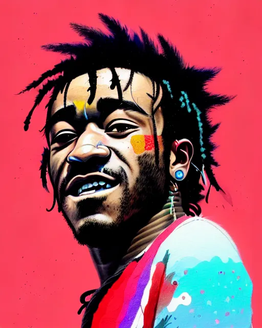 Image similar to a ultradetailed beautiful panting of lil uzi vert, by conrad roset, greg rutkowski and makoto shinkai, trending on artstation