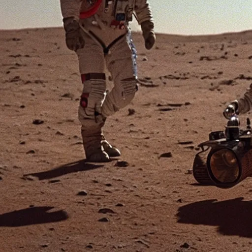 Image similar to A Woody Allen comedy on the first man on Mars