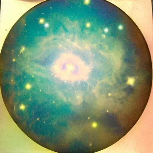 Image similar to experimental astrophotography nebula pickled dyed pickled warmed polaroid