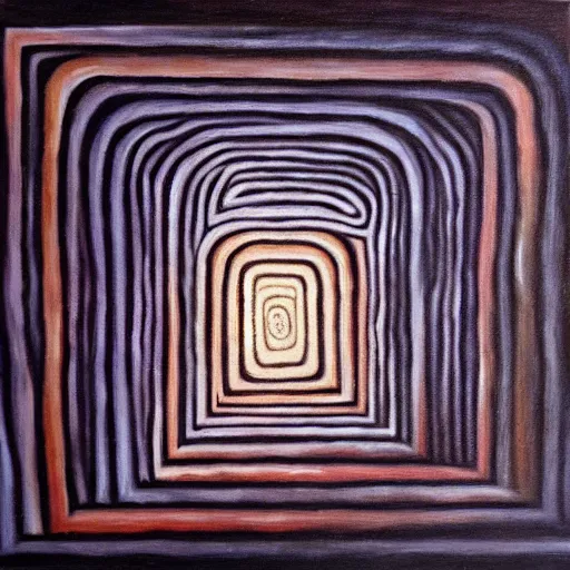 Prompt: dark cavern labyrinth, in the style of oilpainting