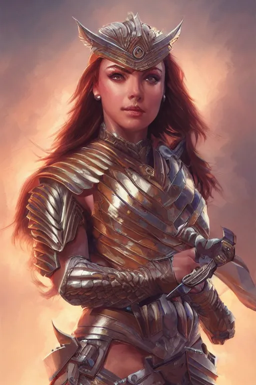 Image similar to amazon valkyrie athena, d & d, fantasy, portrait, highly detailed, headshot, digital painting, trending on artstation, concept art, sharp focus, illustration, art by artgerm and greg rutkowski and magali villeneuve