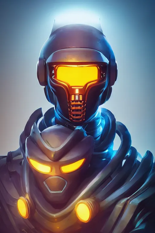 Image similar to epic mask helmet robot ninja portrait stylized as fornite style game design fanart by concept artist gervasio canda, behance hd by jesper ejsing, by rhads, makoto shinkai and lois van baarle, ilya kuvshinov, rossdraws global illumination radiating a glowing aura global illumination ray tracing hdr render in unreal engine 5