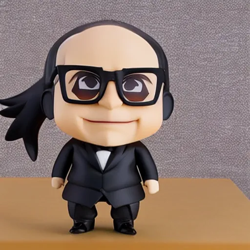 Image similar to nendoroid of danny devito as the penguin, product photo