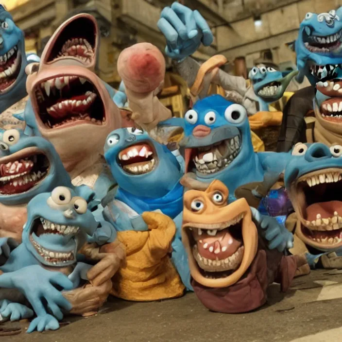 Image similar to street sharks in wallace & gromit