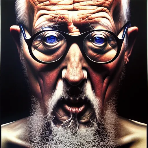 Image similar to ethos of ego. mythos of id. by chuck close, hyperrealistic photorealism acrylic on canvas