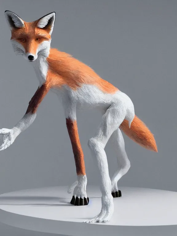 Prompt: a humanoid fox wearing a scientist white coat, chemicals on a white table in front of the fox, digital art, digital painting, masterpiece, anatomically correct, five fingers, cinematic, high coherence, realistic, high quality, highly detailed, 8 k, dramatic lighting, path traced, centered, high definition