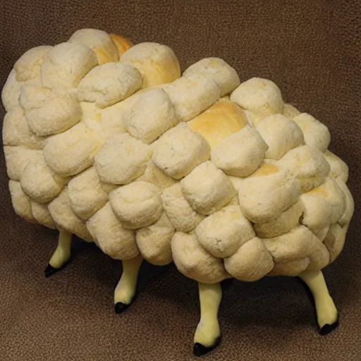 Prompt: a bread sheep