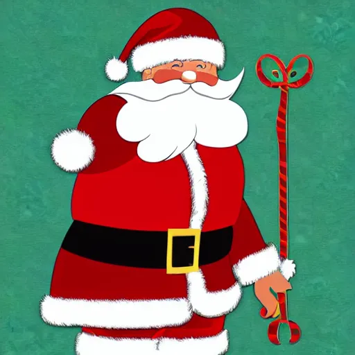 Prompt: a sword with santa claus's personality
