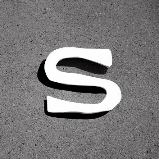 Prompt: letter s, stone, logo, geometric, symmetrical, minimalism, art style 1960