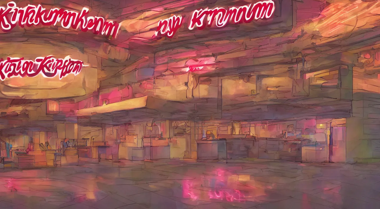 Prompt: Krispy Kreme storm vivid colorful Hyperrealistic CGI Photorealistic cinematic volume lighting fanart from the toilet in which women in bikinis dwell on a freight elevator covered in Krispy Kreme donuts