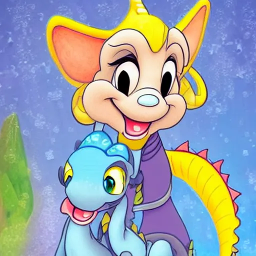 Prompt: cute dragon Disney