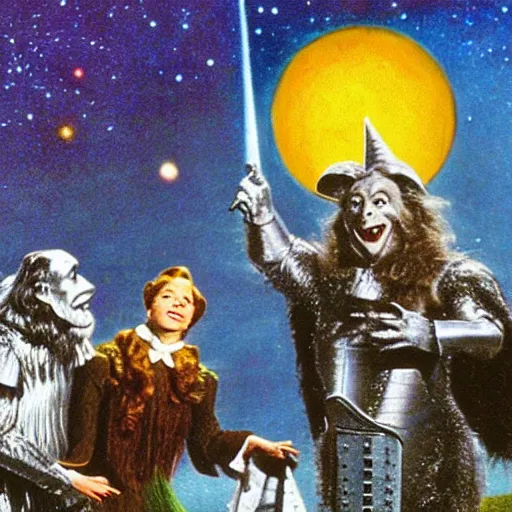 Prompt: the wizard from the wizard of Oz revealing the ultimate meaning of the universe.