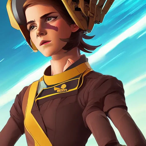 Image similar to a portrait of a stunning beautiful elite emma watson gundam pilot, with an intricate, detailed, urban inspired hiphop afro futuristic helmet, vector behance hd jesper ejsing, rhads, makoto shinkai, lois van baarle, ilya kuvshinov, rossdraws, hd, 3 2 k, ilya kuvshinov, gustav klimt