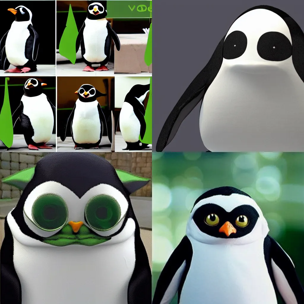 Image similar to penguin yoda